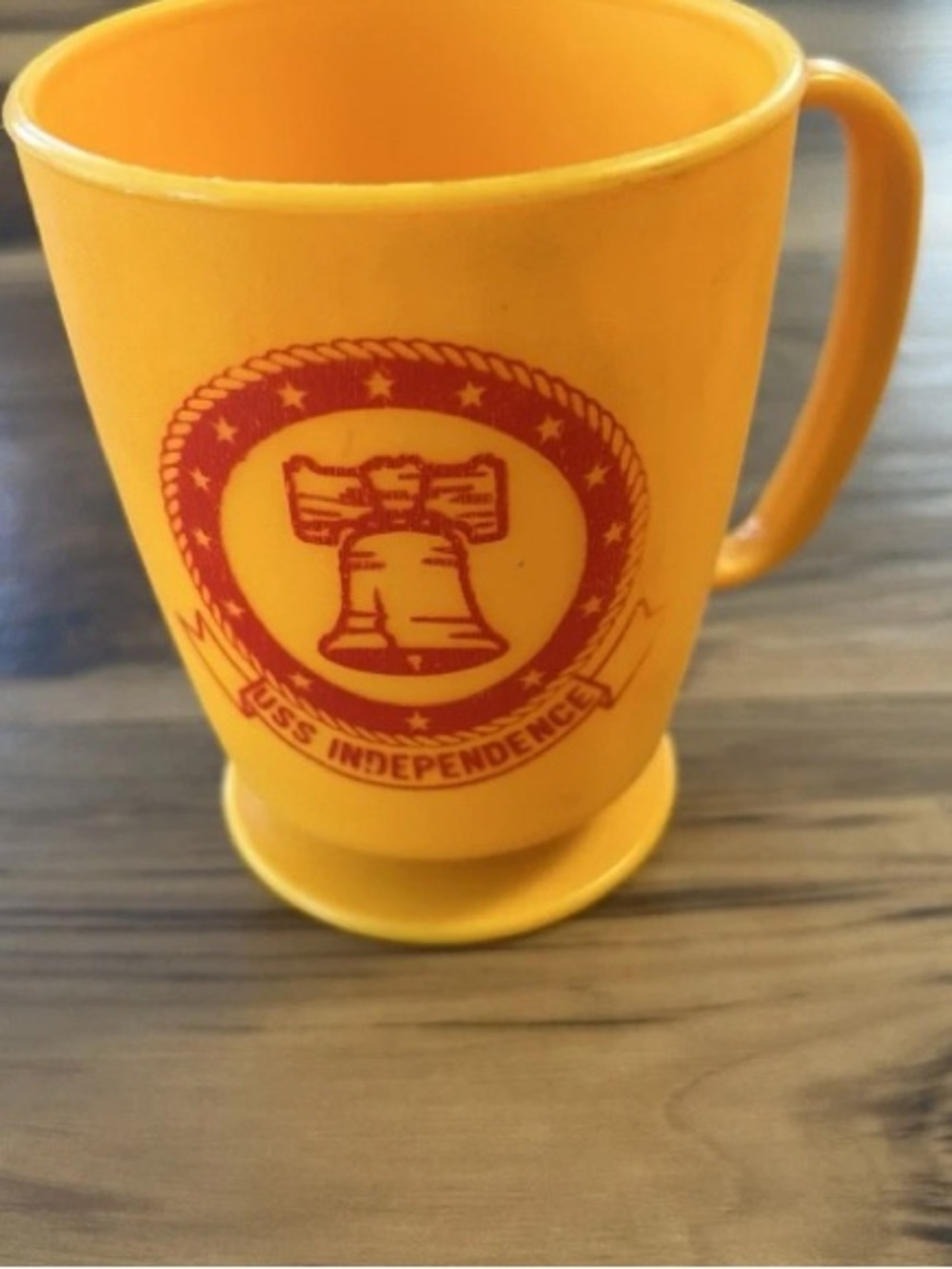 VTG Whirley‎ Industries Footed Handle Plastic Mug USS Independence CV-62 No Lid